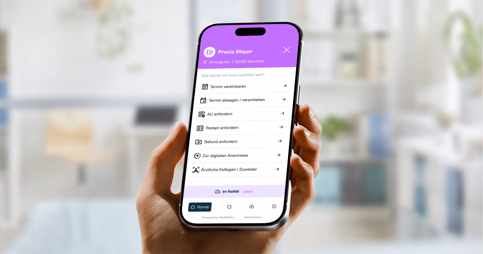 Smartphone mit der Online-Rezeption